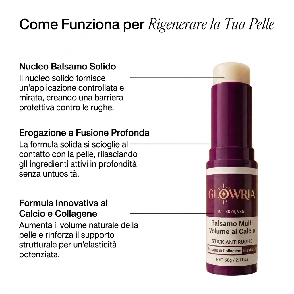 Stick Antirughe al Calcio Glowria™