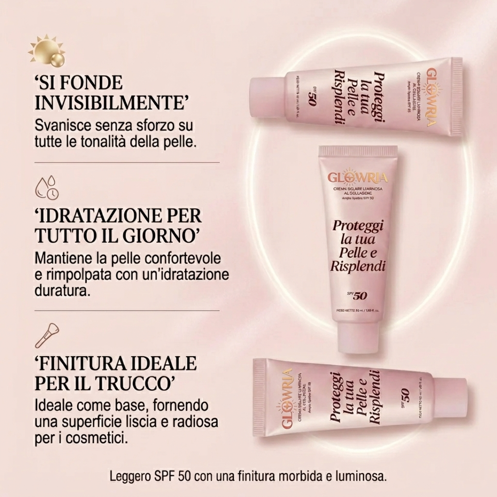 Crema solare al collagene Glowria™